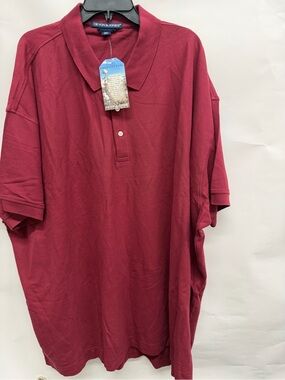 Devon & Jones Men's Burgundy Polo Shirt